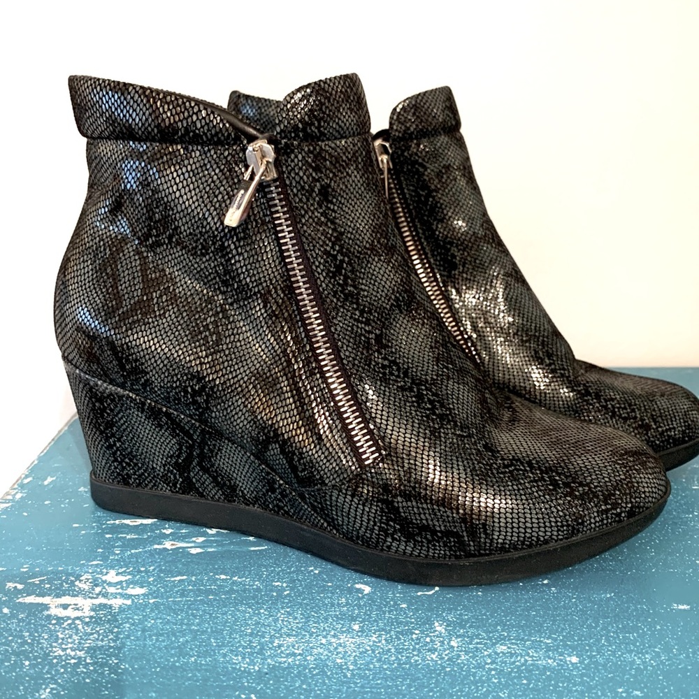 🐍 Snakeskin Leather Beautifeel Wedges 🐍